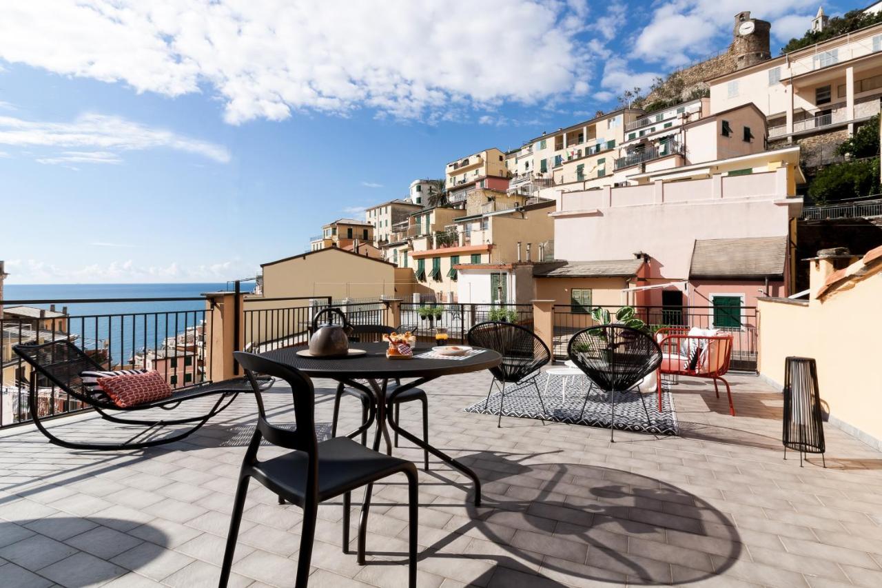 Ca Vivaldi Penthouse 5Terreparco Apartman Riomaggiore Kültér fotó